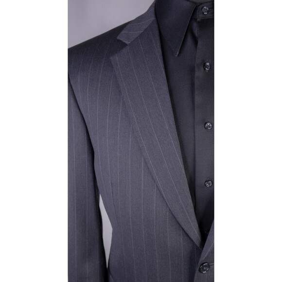 Jos A Bank 2-Pc Stripped Gray Suit Jacket Blazer Jacket Size 41R Pants 35X30 - Picture 5 of 16